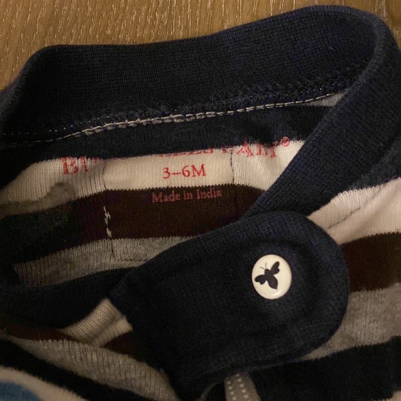 Bundle of Burt's Bees Blue and White Onesies - Picture 3 of 3